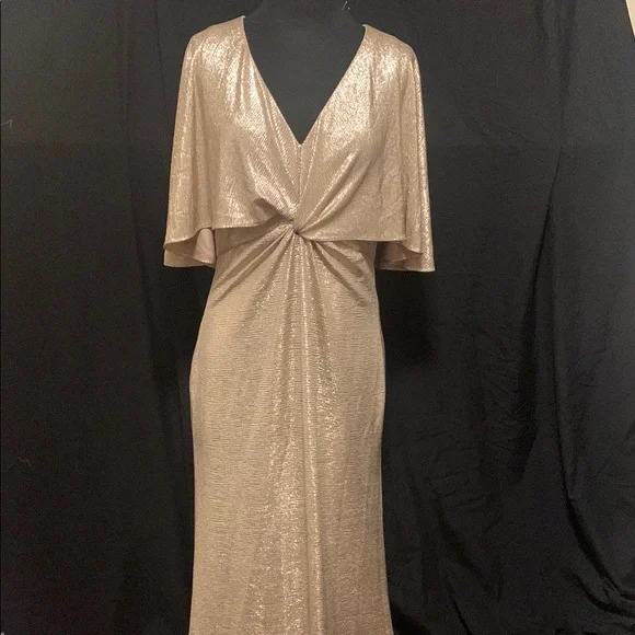 Lauren Ralph Lauren | Dresses | Lauren Ralph Lauren Elegant Gold Evening  Dress | Poshmark